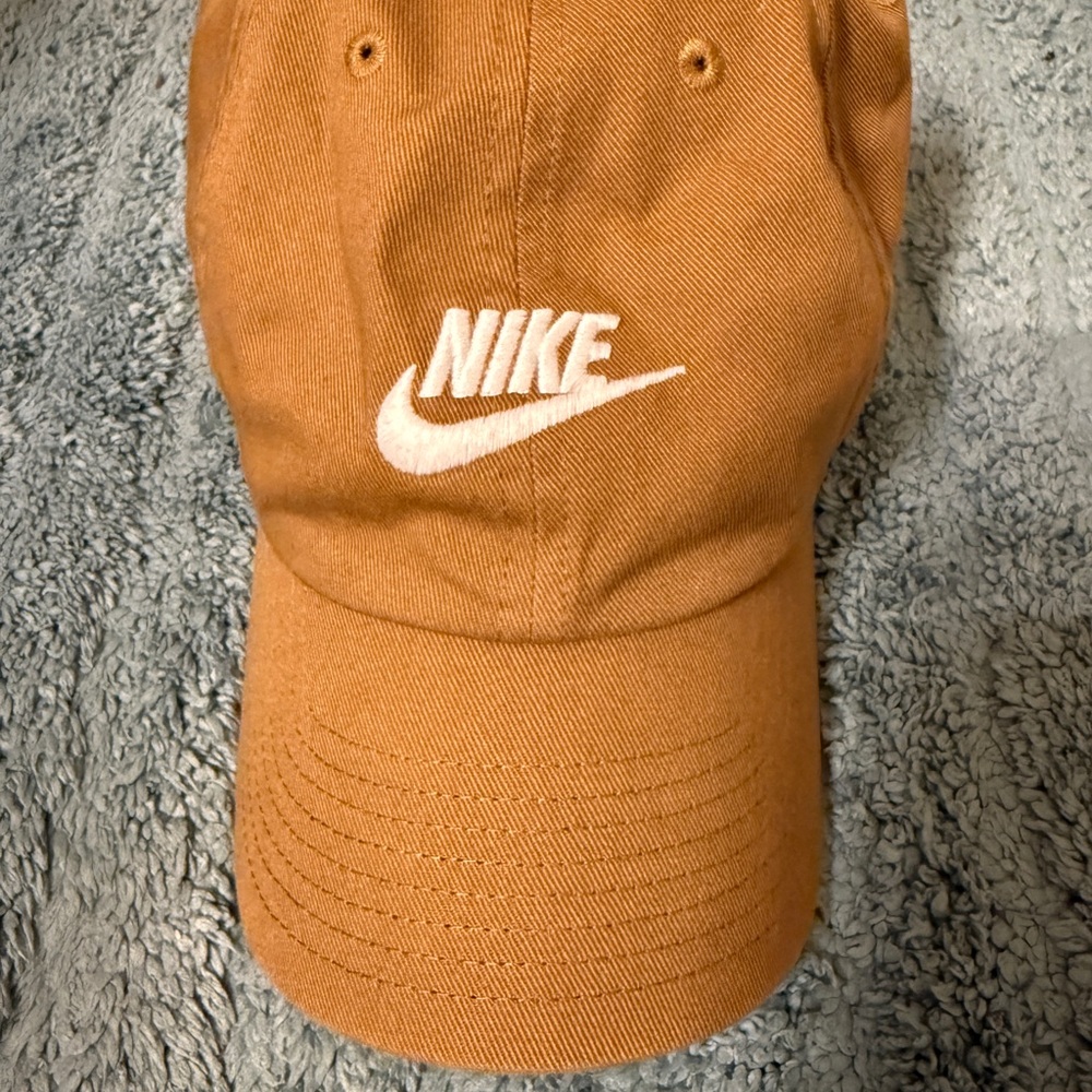 Nike Tan Cap with White Logo